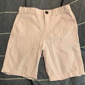 Pink and white seersucker shorts